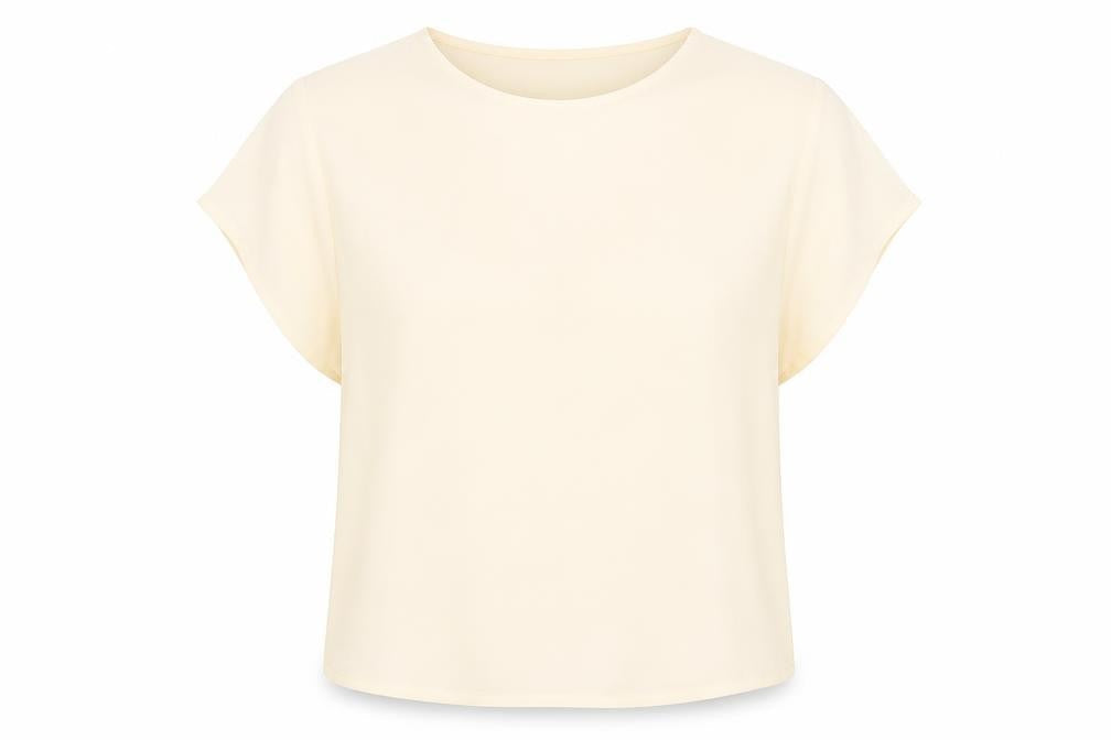 Womens UK Size 10 New Look Beige Basic Blouse