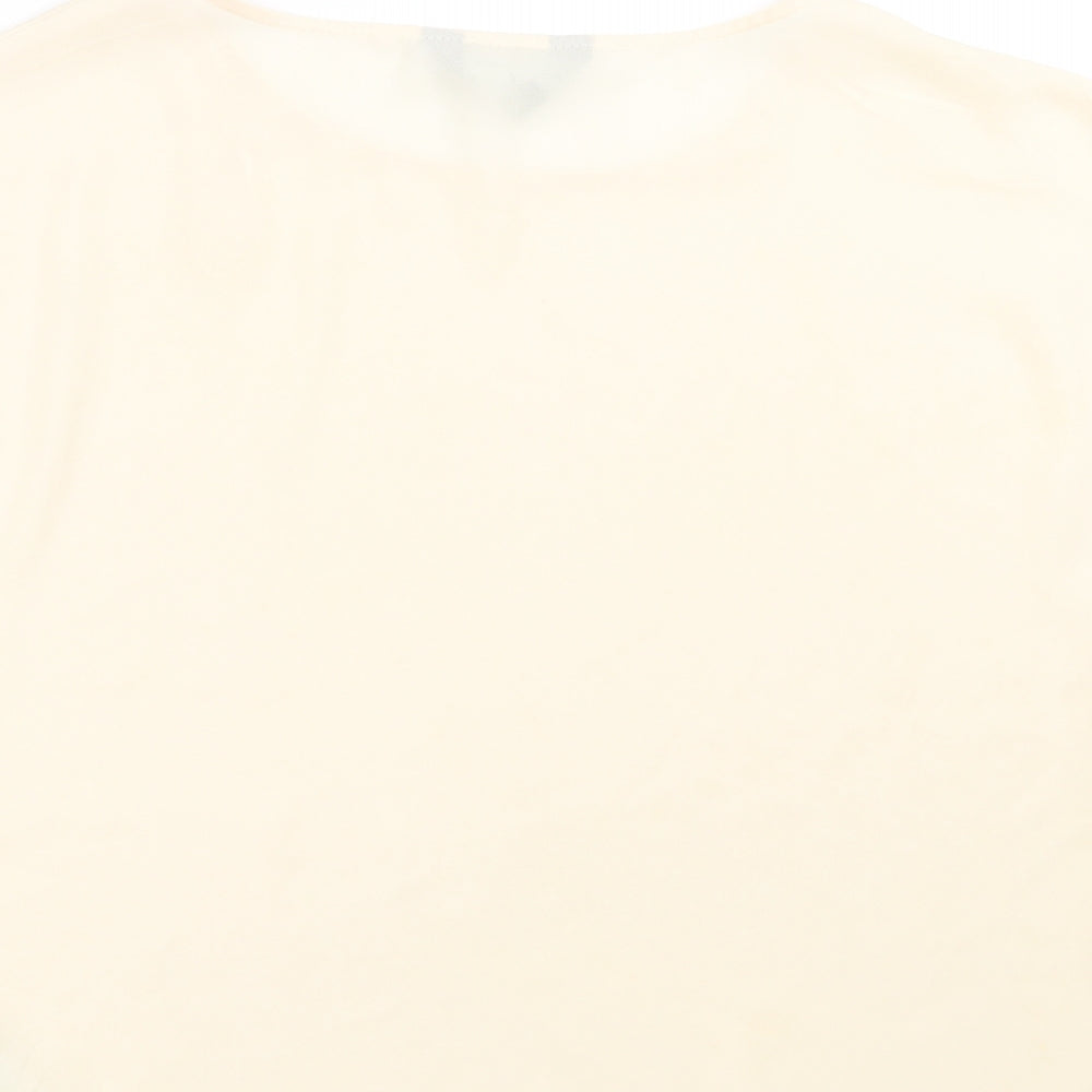 Womens UK Size 10 New Look Beige Basic Blouse