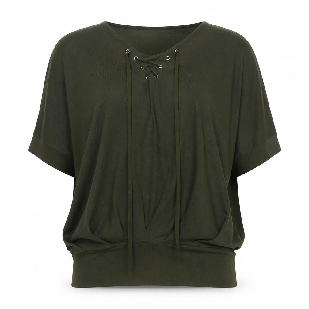 Womens UK Size S Voulez-Vous Green Basic Blouse