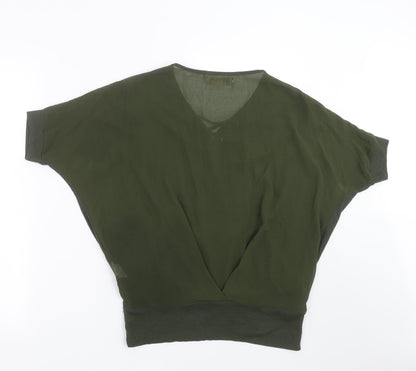 Womens UK Size S Voulez-Vous Green Basic Blouse