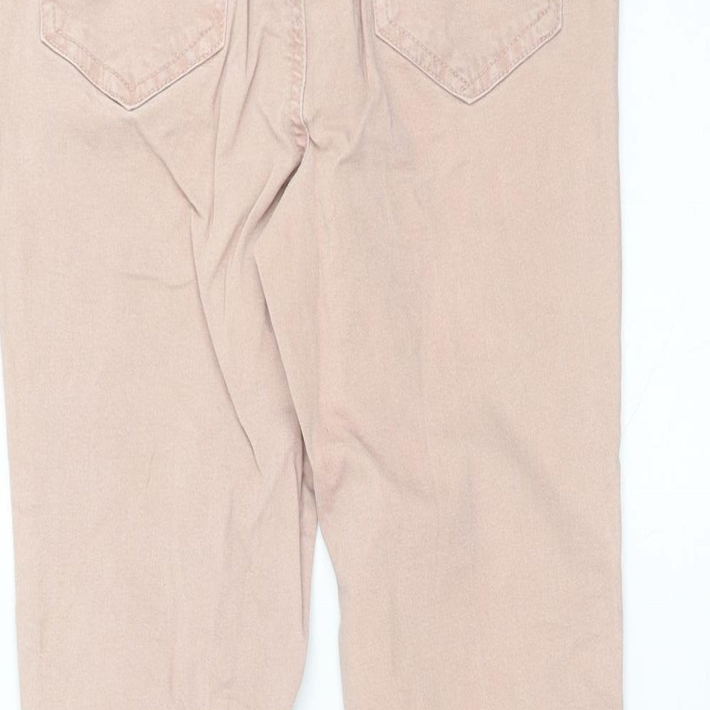 Womens UK Size 12 Preworn Extra-Slim Fit Skinny Pink Jeans