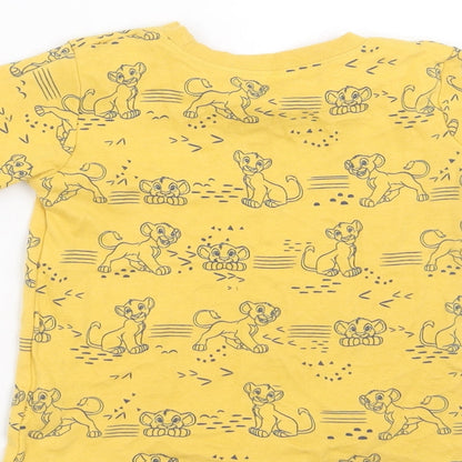 George Baby Yellow   Basic T-Shirt Size 18-24 Months  - Simba Lion King