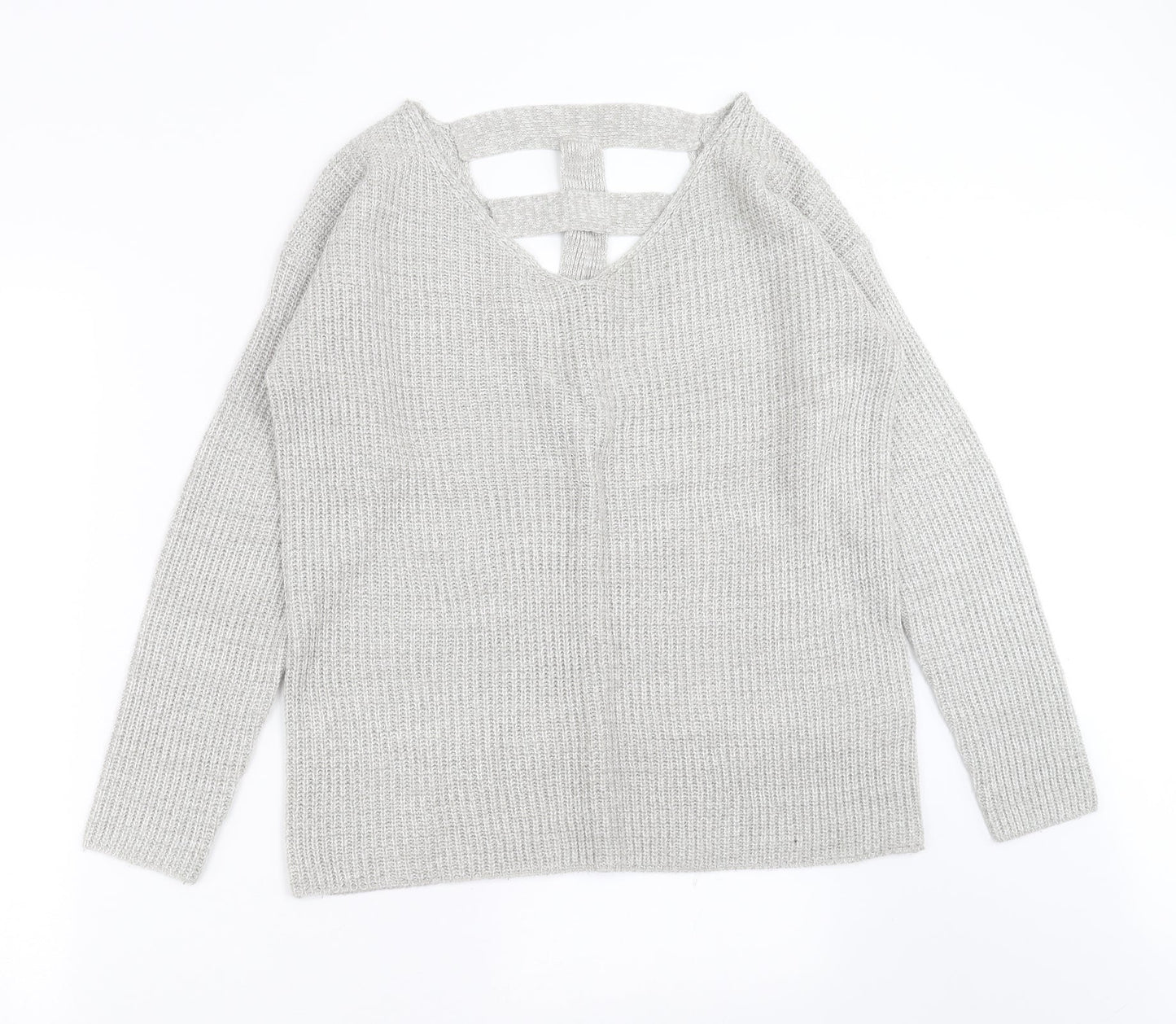 Primark Womens Grey  Knit Pullover Jumper Size S