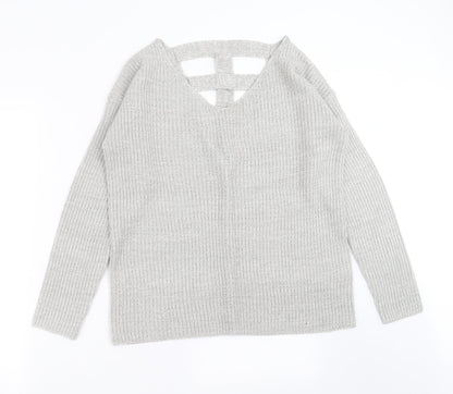 Primark Womens Grey  Knit Pullover Jumper Size S