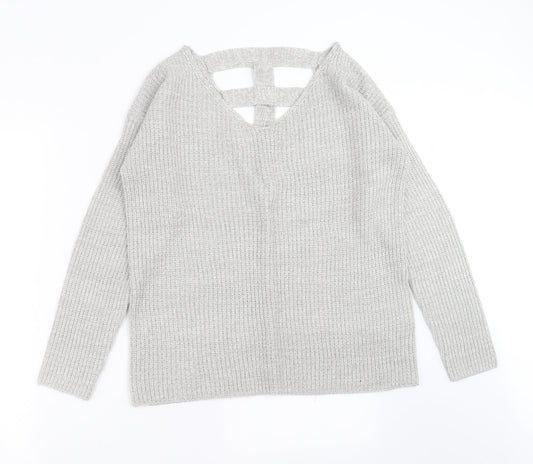 Primark Womens Grey  Knit Pullover Jumper Size S