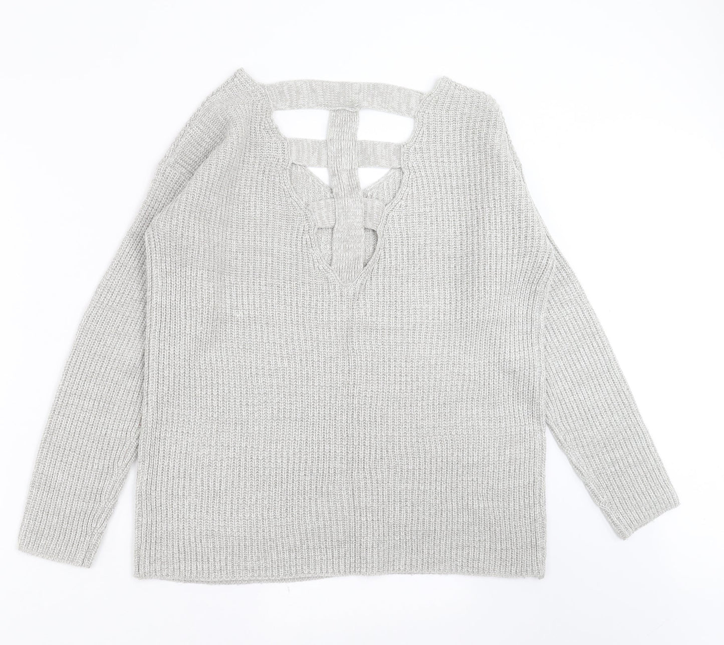 Primark Womens Grey  Knit Pullover Jumper Size S