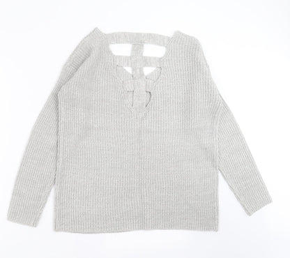 Primark Womens Grey  Knit Pullover Jumper Size S