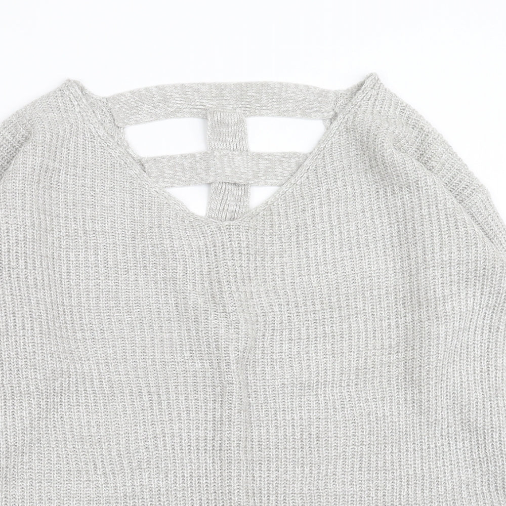 Primark Womens Grey  Knit Pullover Jumper Size S