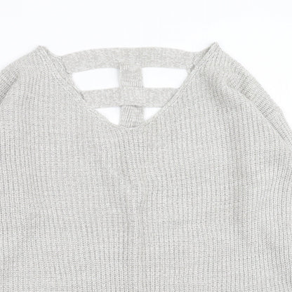 Primark Womens Grey  Knit Pullover Jumper Size S