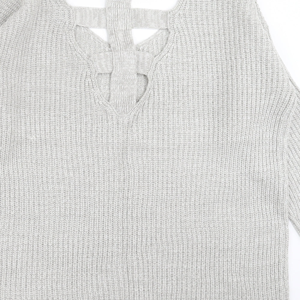 Primark Womens Grey  Knit Pullover Jumper Size S
