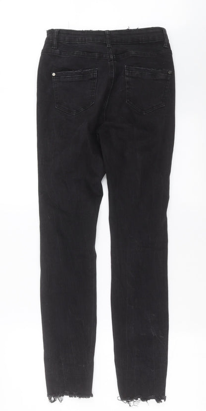 Missguided Womens Black  Denim Skinny Jeans Size 10 L29 in