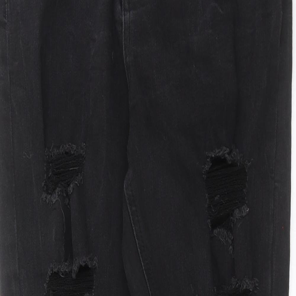 Missguided Womens Black  Denim Skinny Jeans Size 10 L29 in