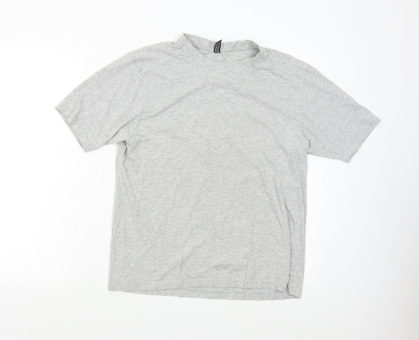 Womens UK Size L Donnay Grey Basic T-Shirt