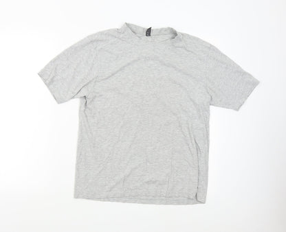 Womens UK Size L Donnay Grey Basic T-Shirt