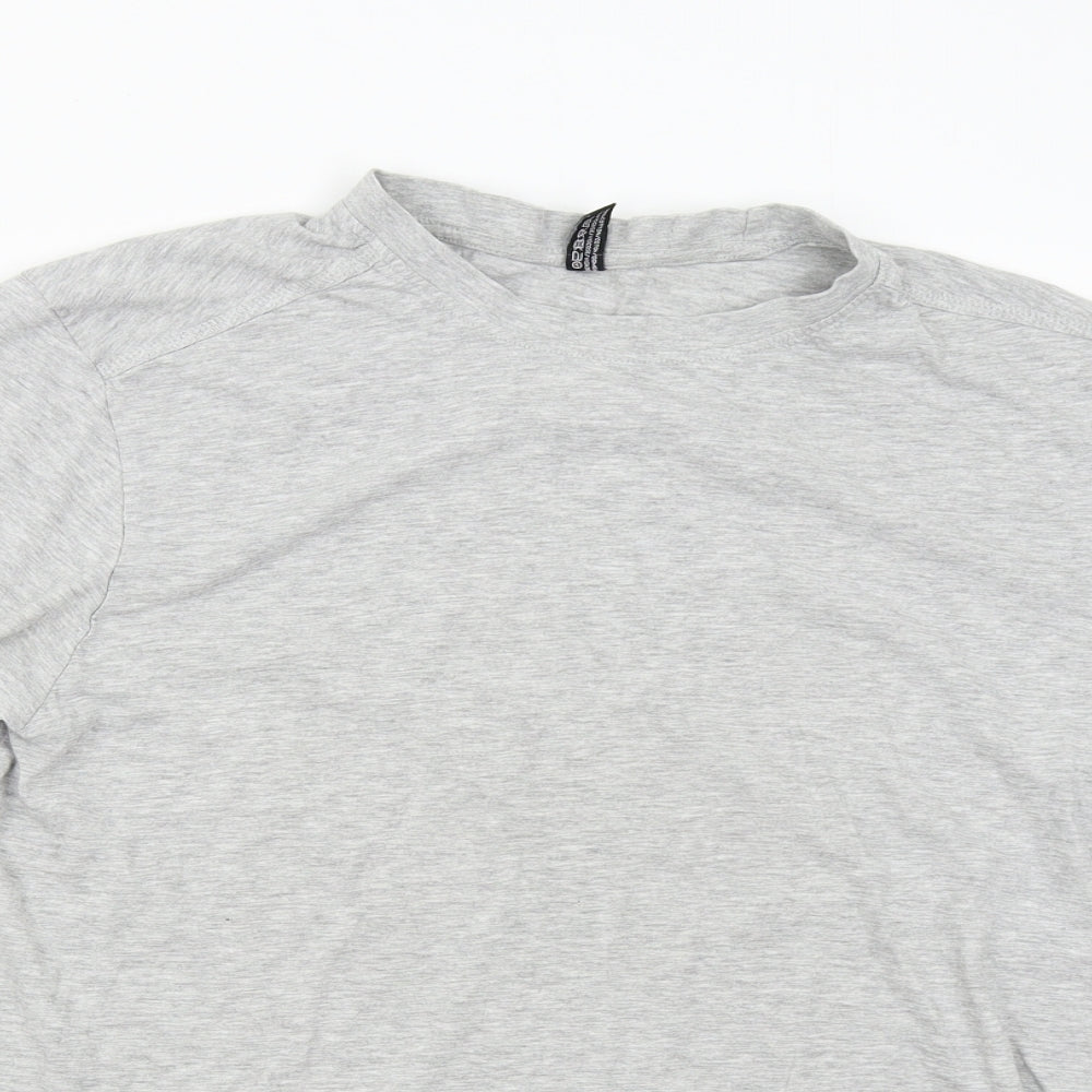 Womens UK Size L Donnay Grey Basic T-Shirt