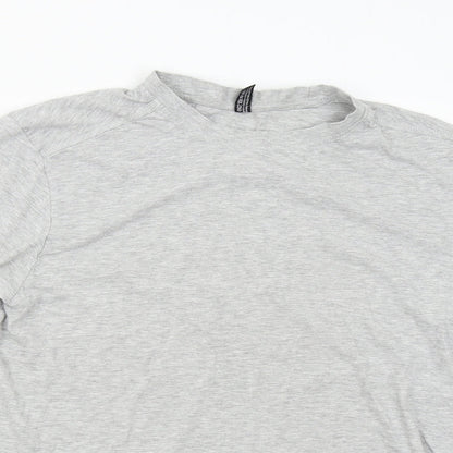 Womens UK Size L Donnay Grey Basic T-Shirt