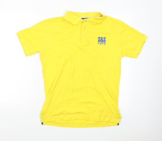 Soul Star Mens Yellow    Polo Size L