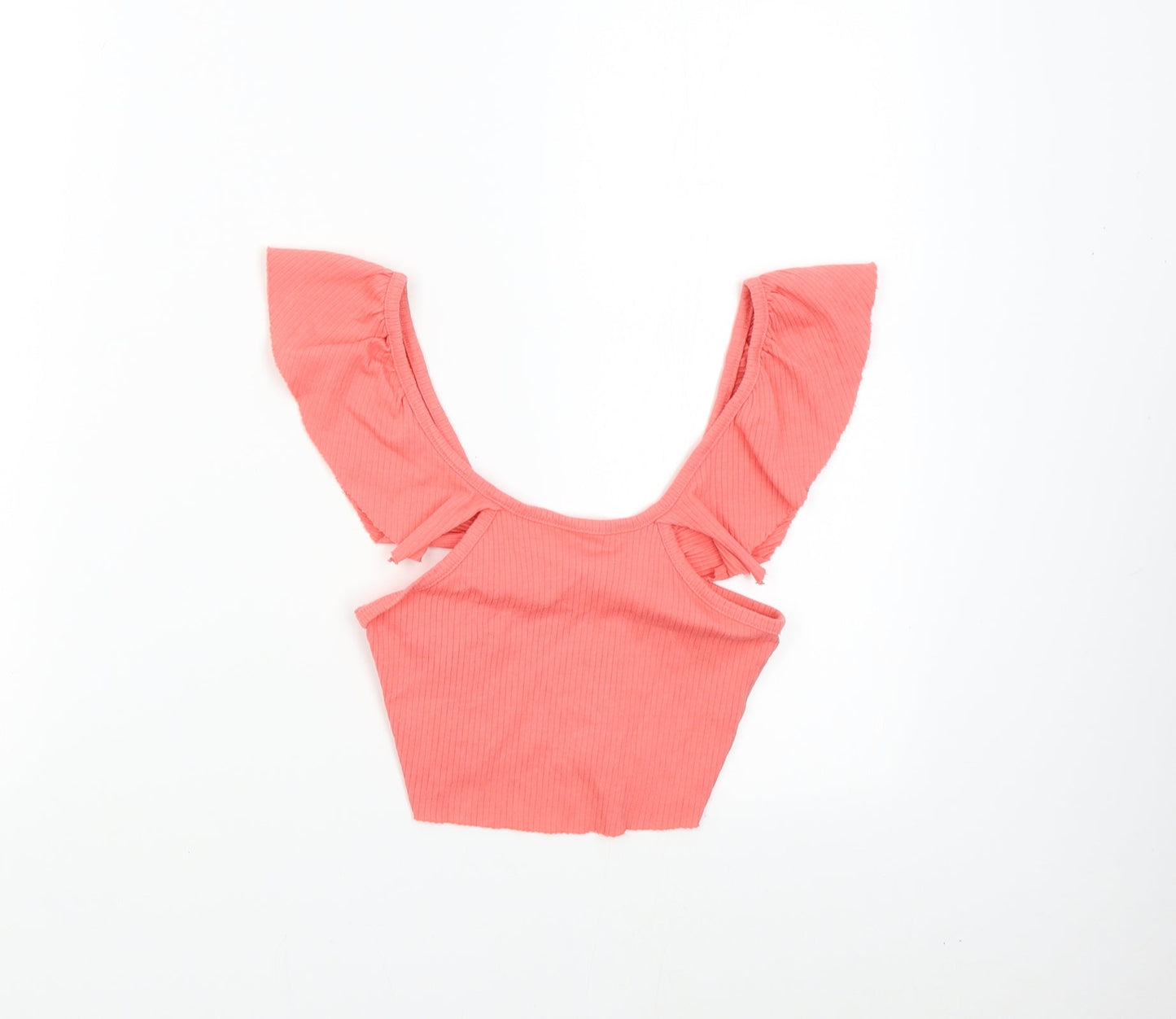 Womens UK Size S Zara Pink Cropped Blouse
