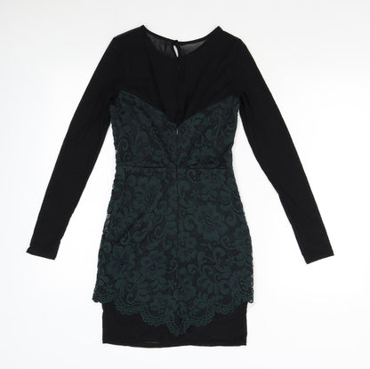 ASOS Womens Green Floral  Bodycon  Size 8