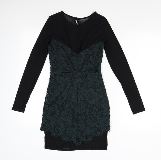ASOS Womens Green Floral  Bodycon  Size 8