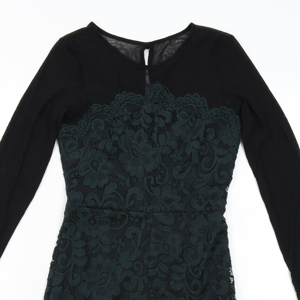 ASOS Womens Green Floral  Bodycon  Size 8