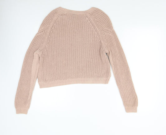 Womens UK Size S H&M Pink Pullover Jumper