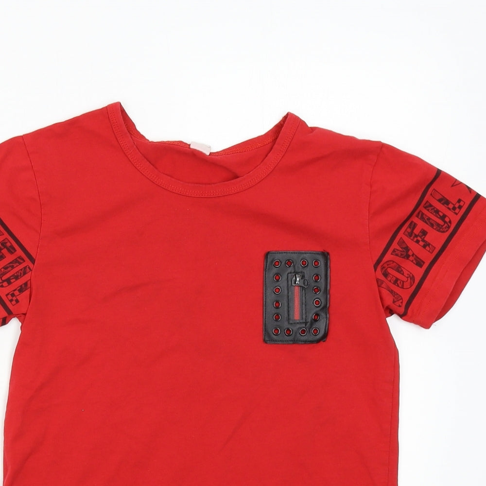Joyful Boys Red   Basic T-Shirt Size 8 Years