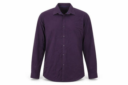 Mens UK Size 15 B&W Purple  Button-Up Long Sleeve Casual Shirt