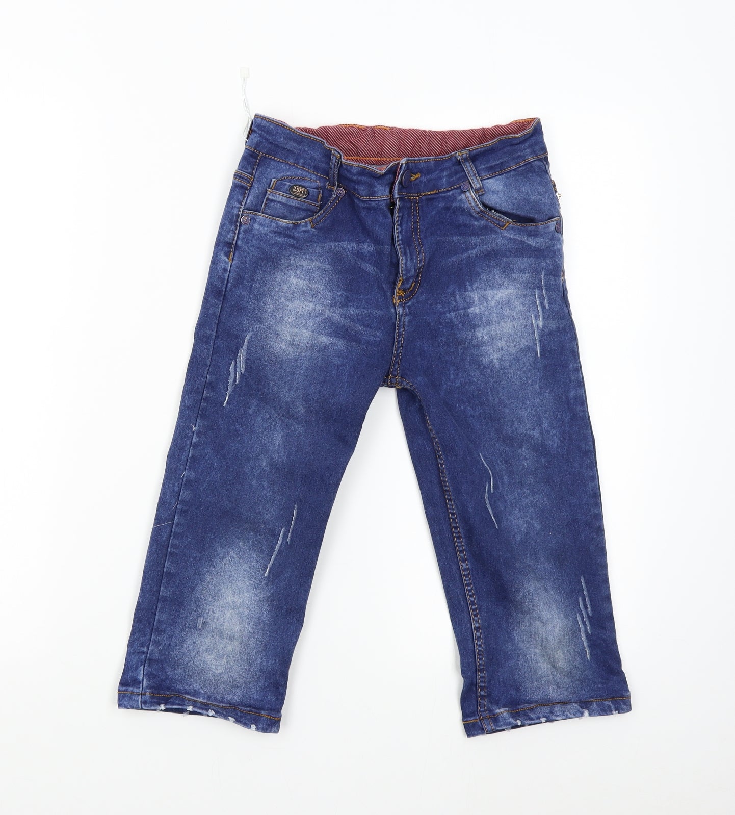 New Flansh Womens Blue  Denim Bermuda Shorts Size 8