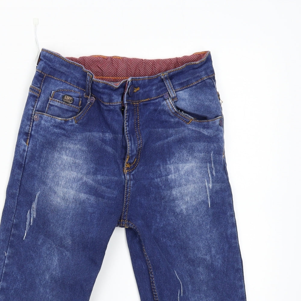 New Flansh Womens Blue  Denim Bermuda Shorts Size 8