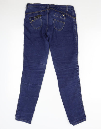 Womens UK Size 12 Preworn Regular Fit Skinny Blue Jeans