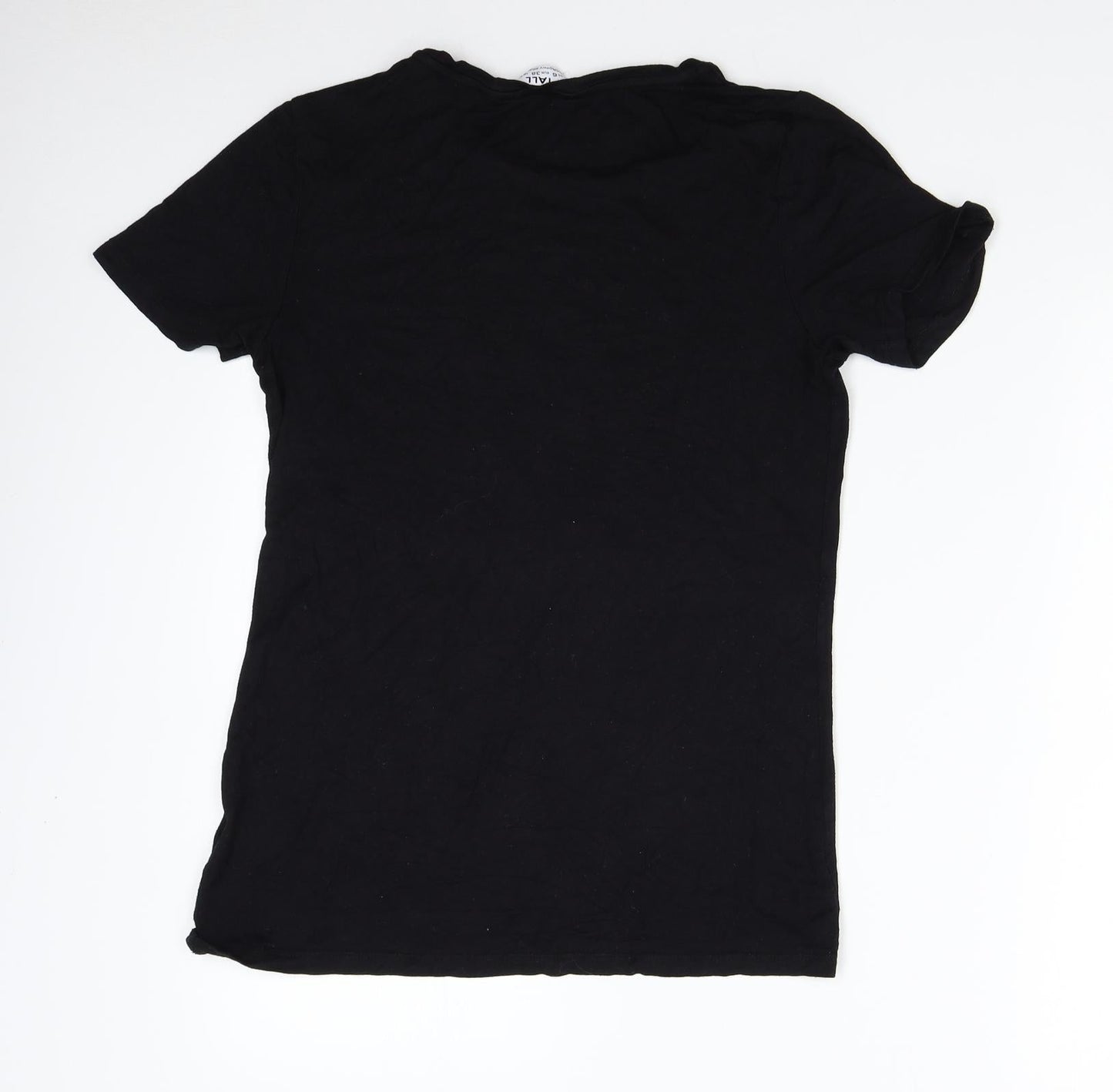 Womens UK Size 10 Dorothy Perkins Black Basic T-Shirt