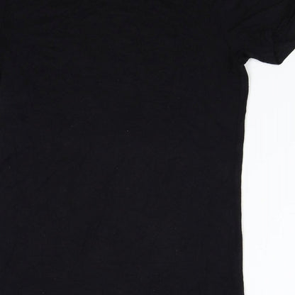 Womens UK Size 10 Dorothy Perkins Black Basic T-Shirt