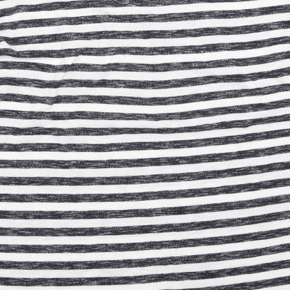 TU Womens White Striped  Pullover Jumper Size 18