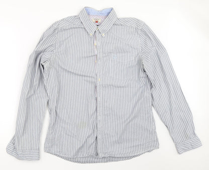 Mens UK Size L NEXT Blue  Button-Up Long Sleeve Casual Shirt