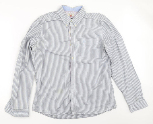 Mens UK Size L NEXT Blue  Button-Up Long Sleeve Casual Shirt