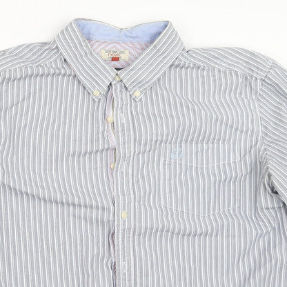 Mens UK Size L NEXT Blue  Button-Up Long Sleeve Casual Shirt