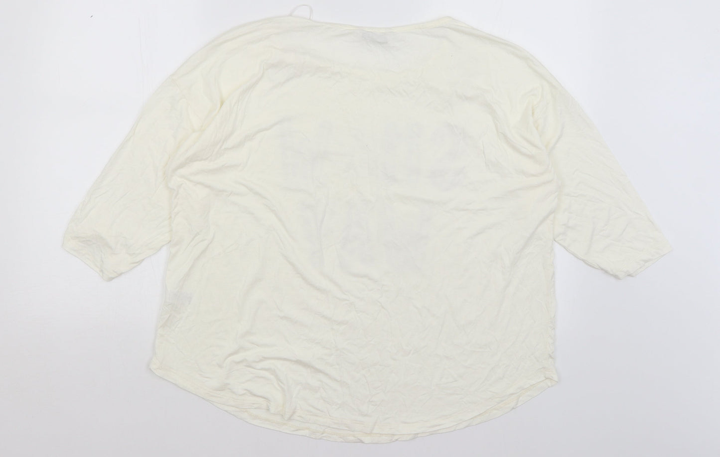 Womens UK Size 18 TU Ivory Basic T-Shirt