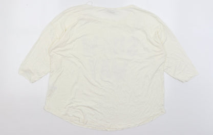 Womens UK Size 18 TU Ivory Basic T-Shirt