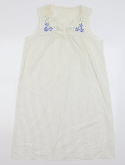 M&S Womens White Polka Dot  A-Line  Size 12