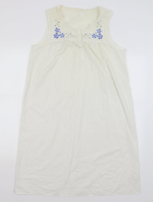 M&S Womens White Polka Dot  A-Line  Size 12