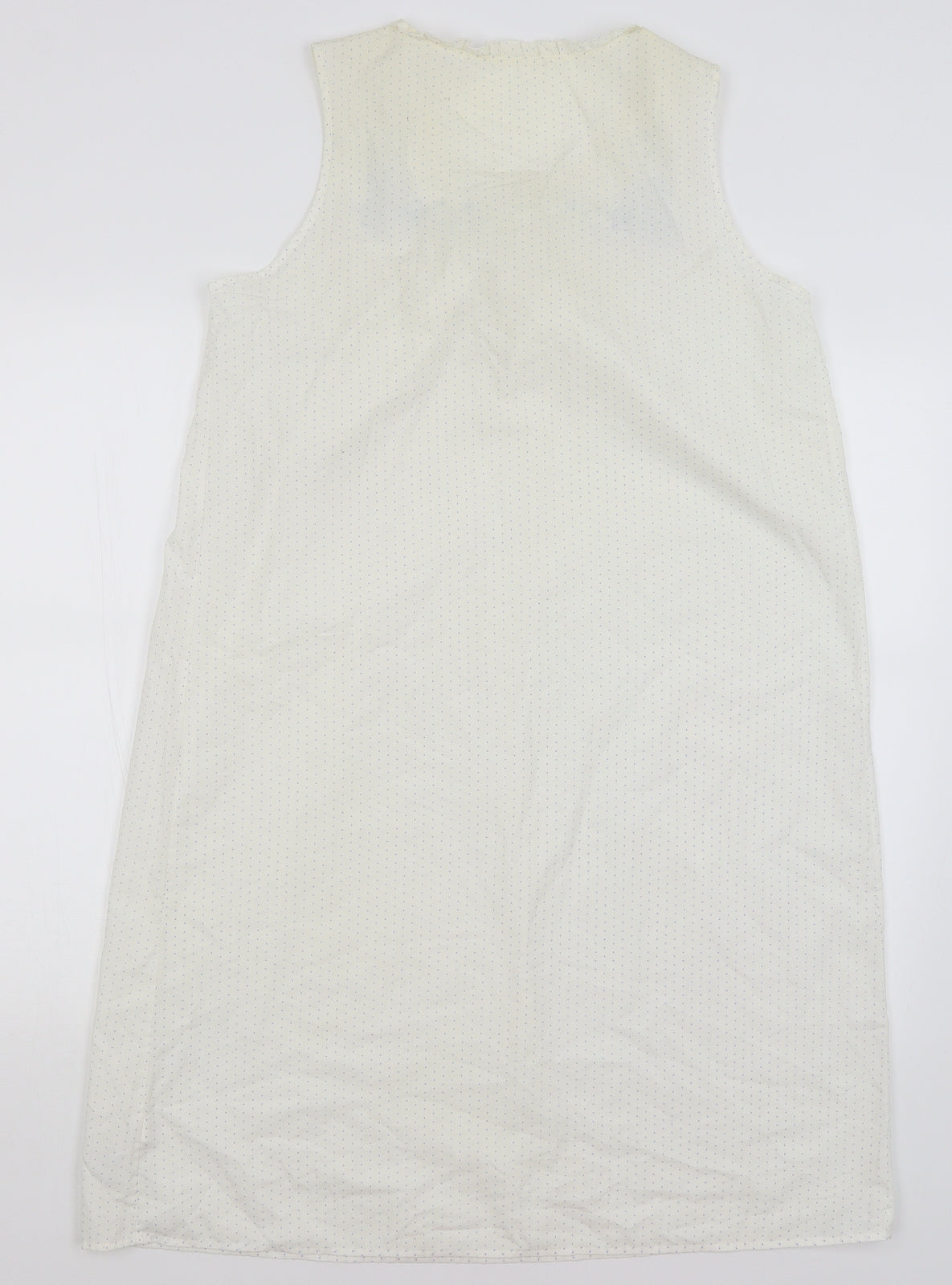 M&S Womens White Polka Dot  A-Line  Size 12