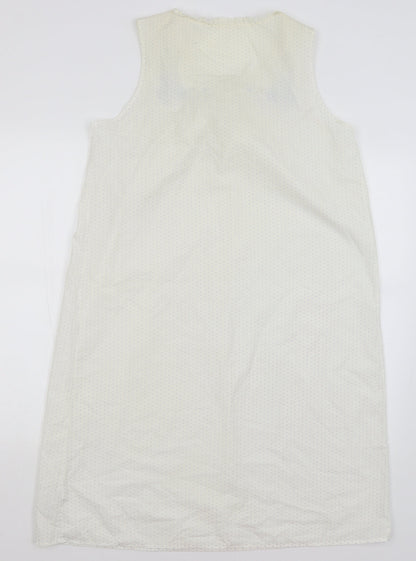 M&S Womens White Polka Dot  A-Line  Size 12