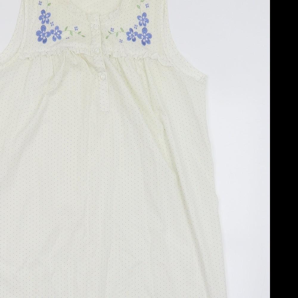 M&S Womens White Polka Dot  A-Line  Size 12