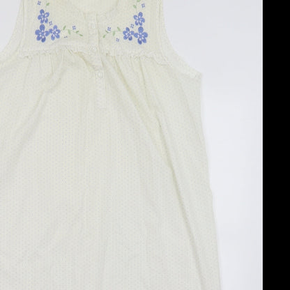 M&S Womens White Polka Dot  A-Line  Size 12