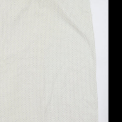 M&S Womens White Polka Dot  A-Line  Size 12