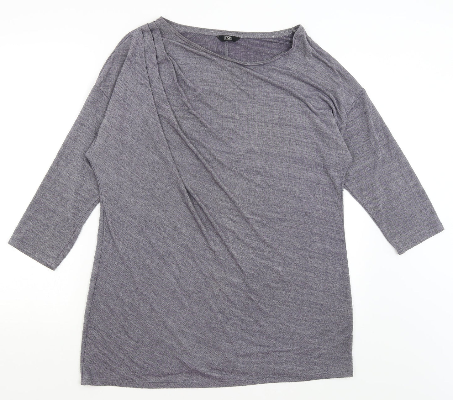 F&F Womens Grey   Basic T-Shirt Size 16