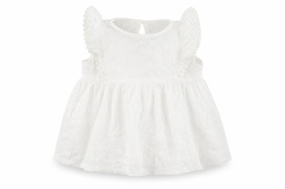 Front view of Primark girls’ white basic blouse, size 4-5, years