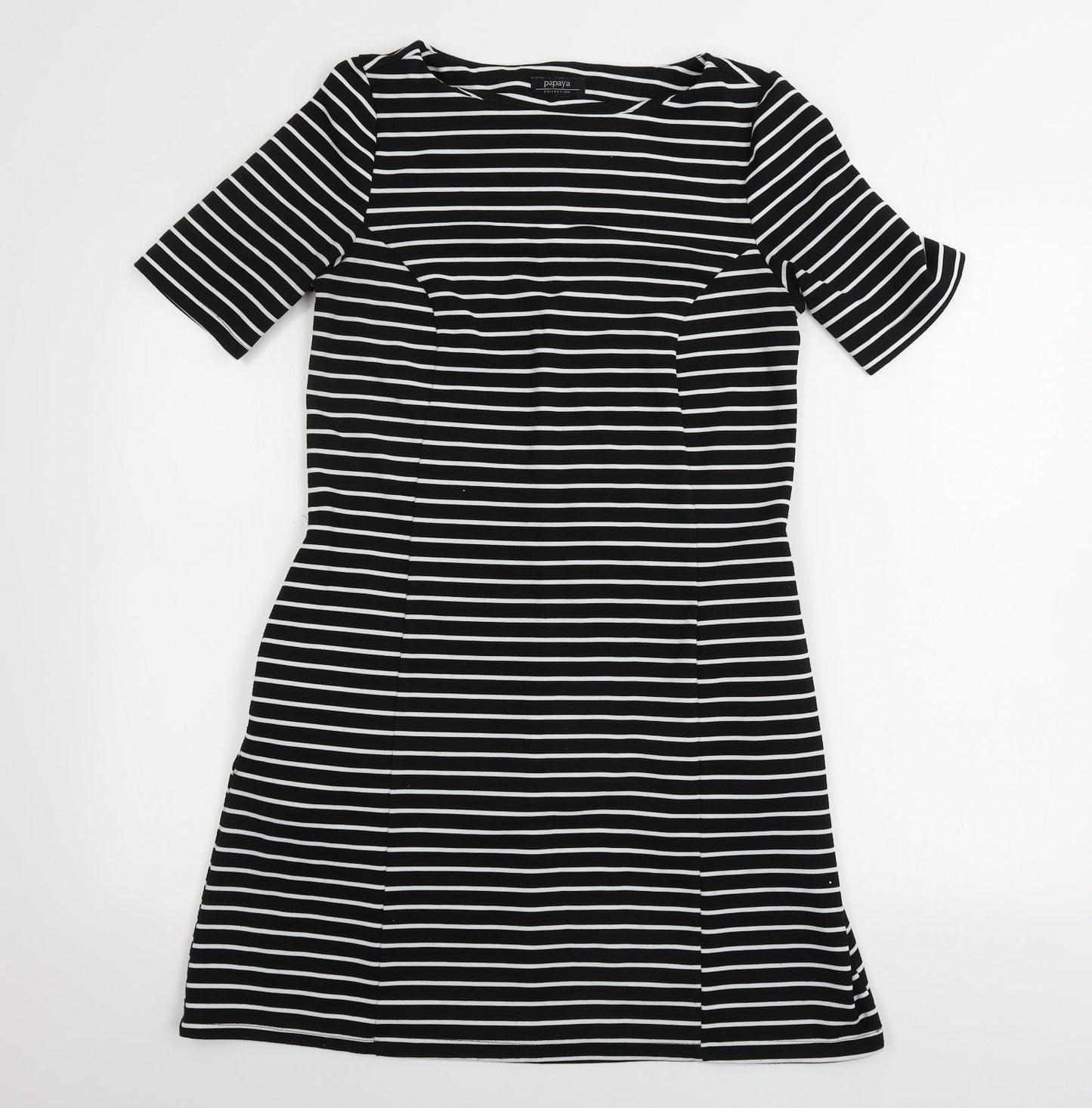 Matalan  Womens Black Striped  Bodycon  Size 10