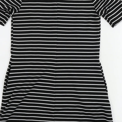 Matalan  Womens Black Striped  Bodycon  Size 10